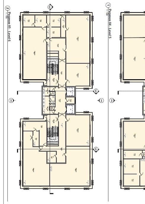 area reference plan extracted from a floor plan of building information model