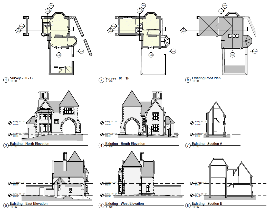 measured building survey drawings