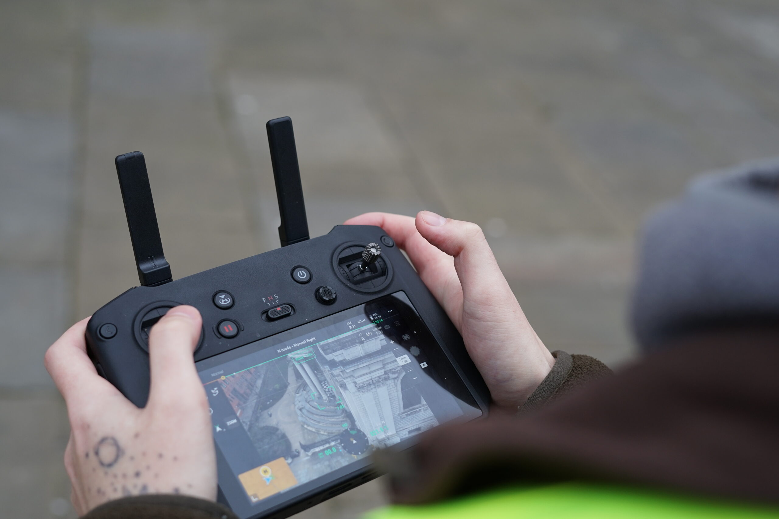 controller birdseye view left scaled Drone Surveys | Sheffield