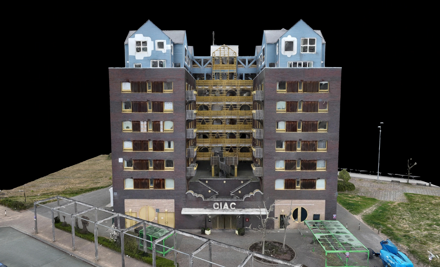 drone model screenshot manchester pub topographical survey