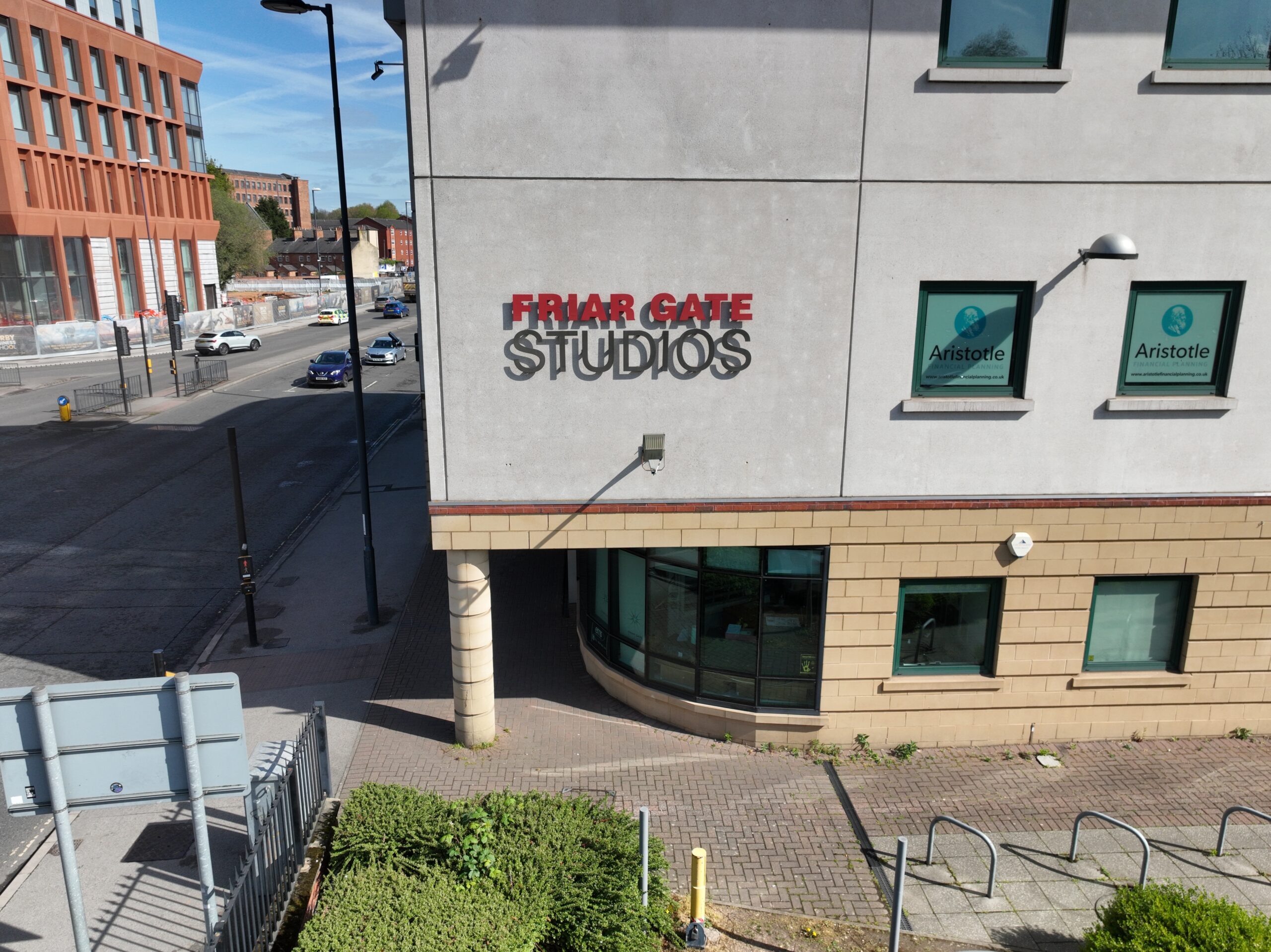 friar gate studios drone image