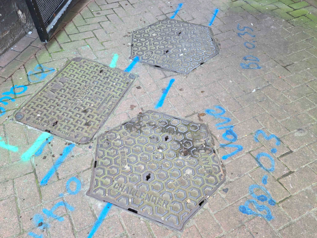 Underground pipe survey, Leeds - closed manholes Underground pipe survey Leeds closed manholes Underground Sprinkler Pipe Survey, Leeds