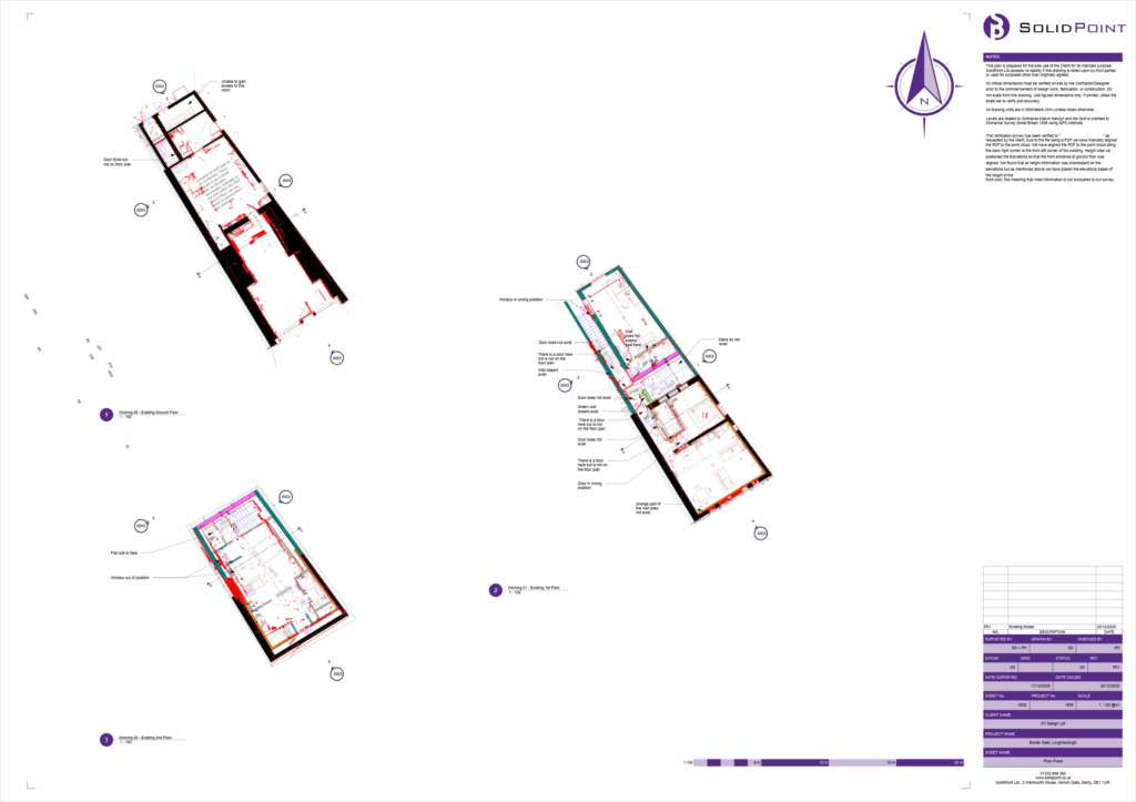 Baxter Gate, Loughborough - Measured Building Survey, Floor Plans Baxter Gate Loughborough Measured Building Survey Floor Plans Measured Building Survey & Verification Survey in Loughborough