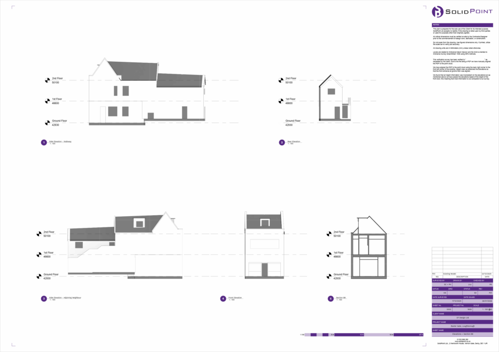 Baxter Gate, Loughborough - Verification Survey, Elevations and Sections Baxter Gate Loughborough Verification Survey Elevations and Sections Measured Building Survey & Verification Survey in Loughborough