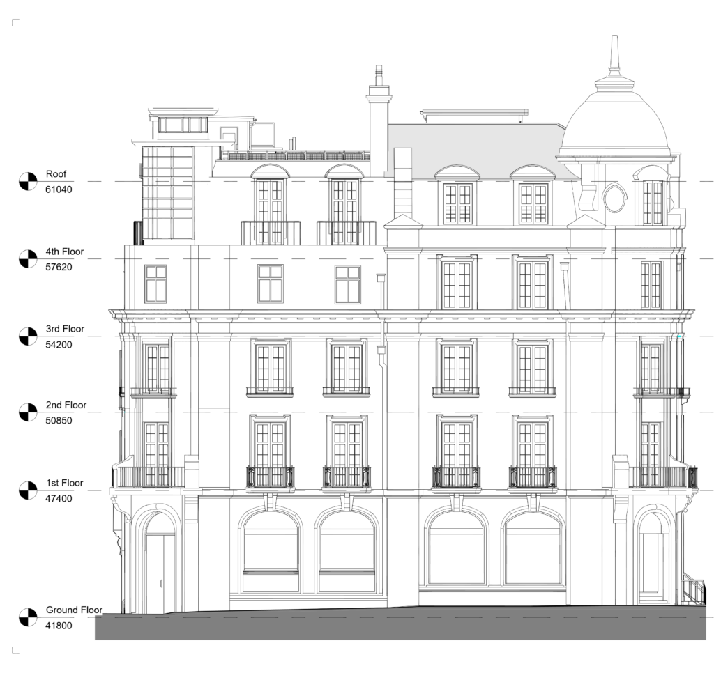 Bedford Chambers East Elevation Bedford Chambers East Elevation Measured Building Surveys | North