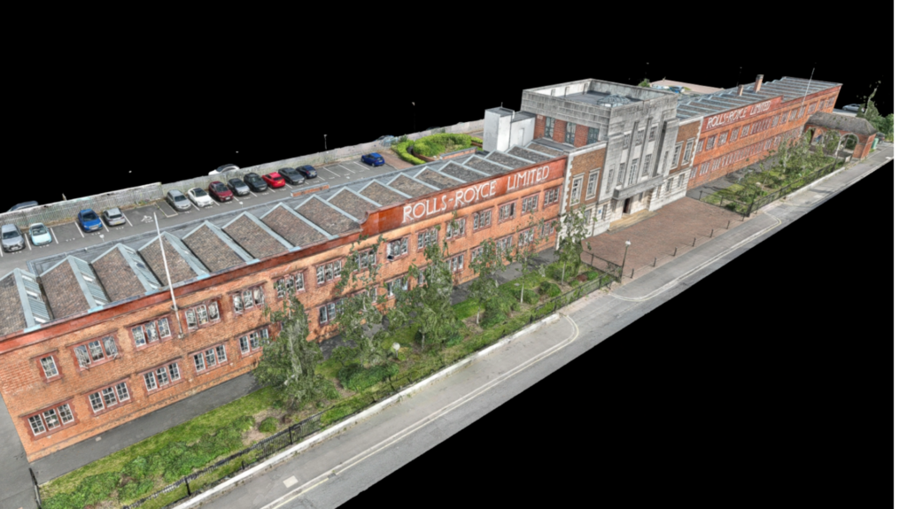 Marble hall Extract from 3D drone model Marble Hall, Derby - 3D Drone Survey