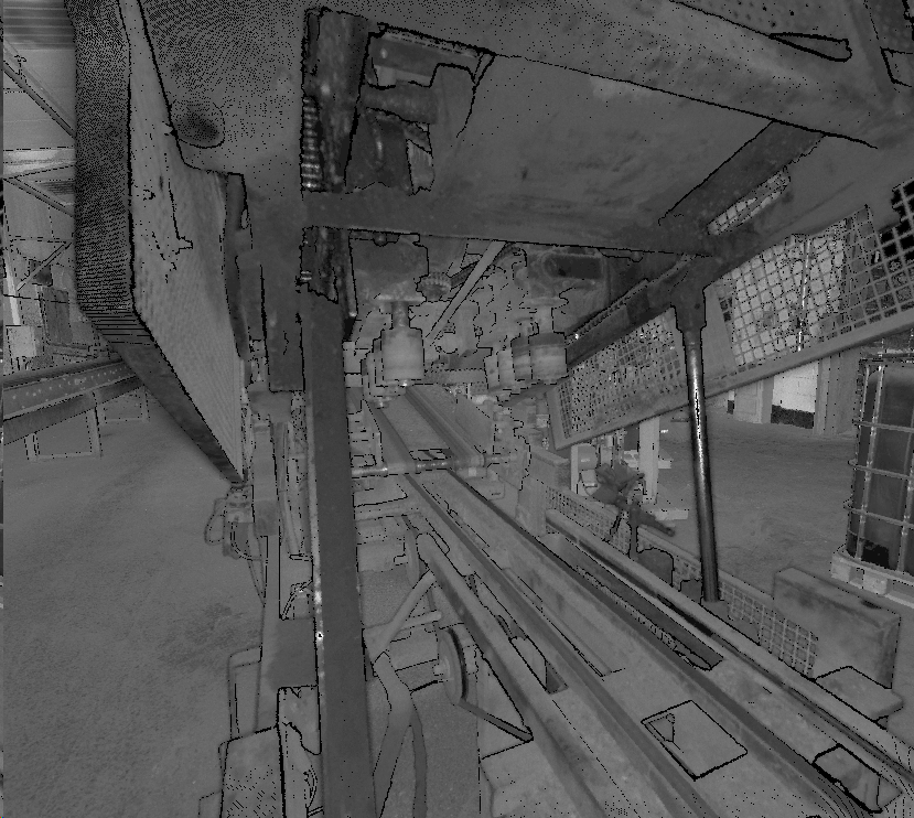 Point Cloud Scan of Machinery - Beenham, Reading EXT Swindon College Intensity point cloud 1
