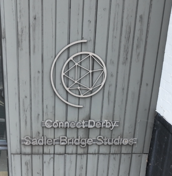 Sadler Bridge Studio Signage Image from drone Sadler Bridge Studios, Derby - 3D Drone Survey