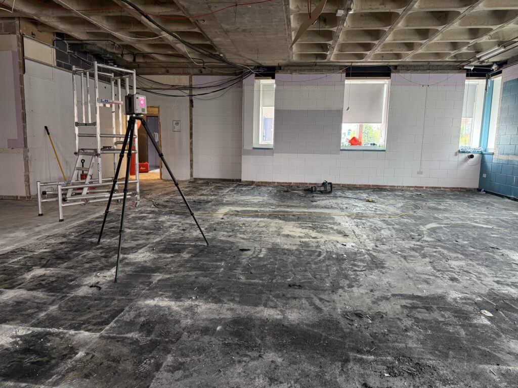 Spot Level Survey in Progress at the Eastwood Building Rotherham College Rotherham College - Spot Level Survey