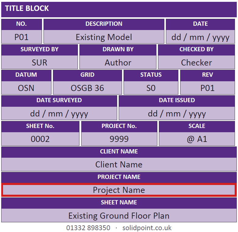 title block title block How To Download & Use Your SolidPoint Measured Building Survey