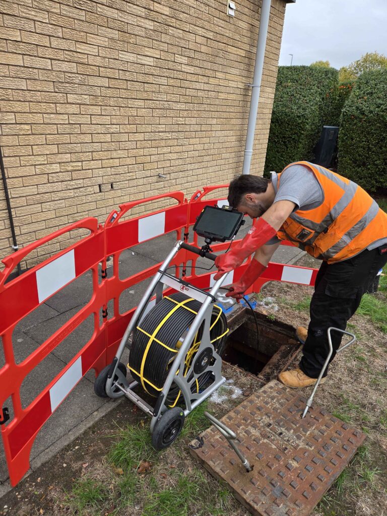 SolidPoint team conducting a CCTV survey CCTV Survey in Loughborough